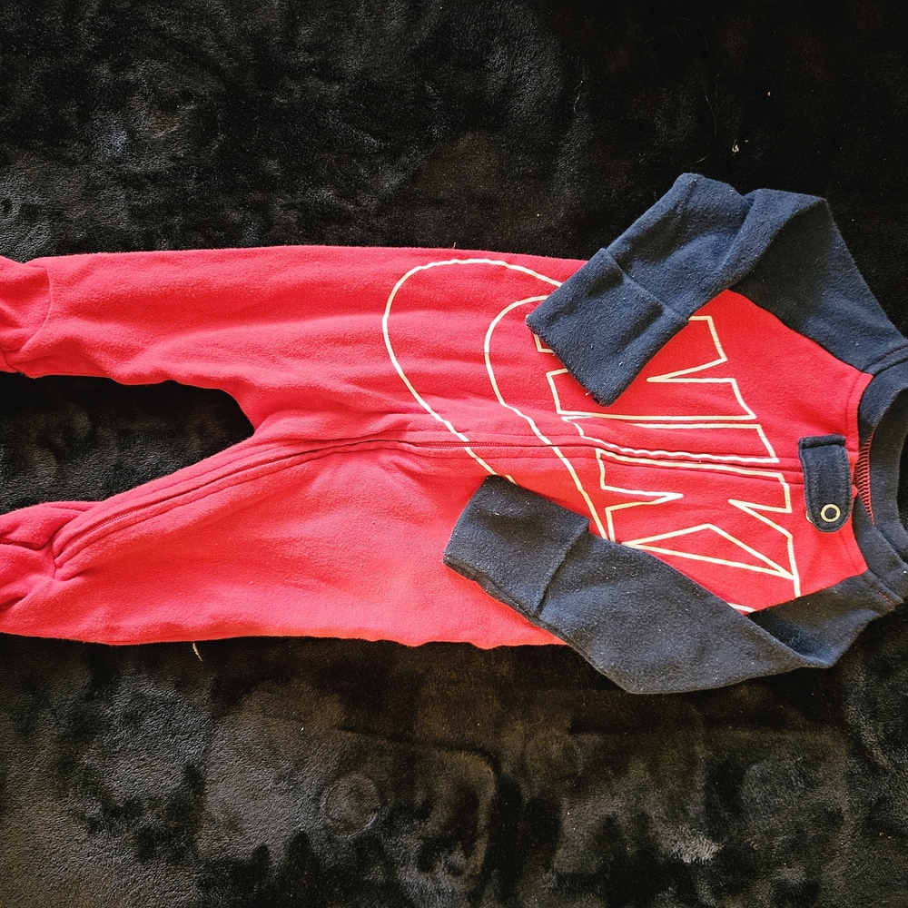 Nike Red and Black Baby PJs 3 Month
